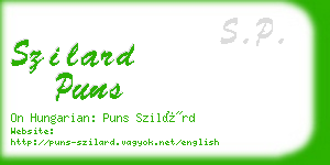 szilard puns business card